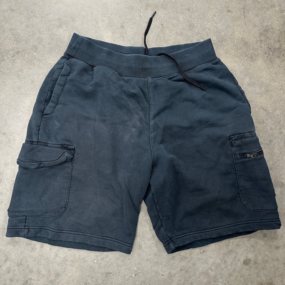 Nike Sportswear Mens Cargo Shorts Faded Black Cotton French Terry Size Large